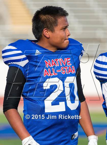 Thumbnail 1 in 2015 Native All-Star Football Classic (Red Hawks vs. Blue Eagles) photogallery.