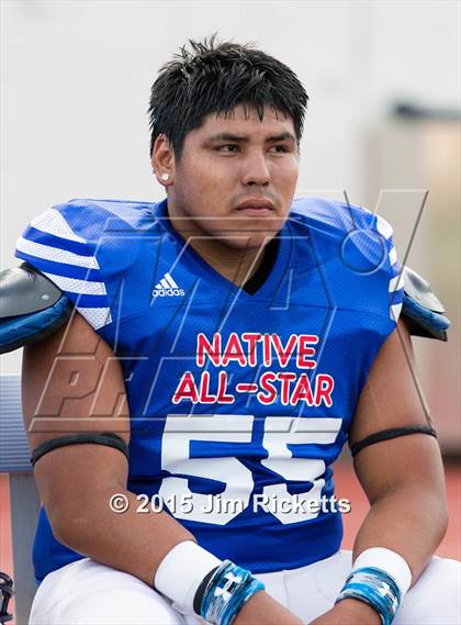 Thumbnail 2 in 2015 Native All-Star Football Classic (Red Hawks vs. Blue Eagles) photogallery.