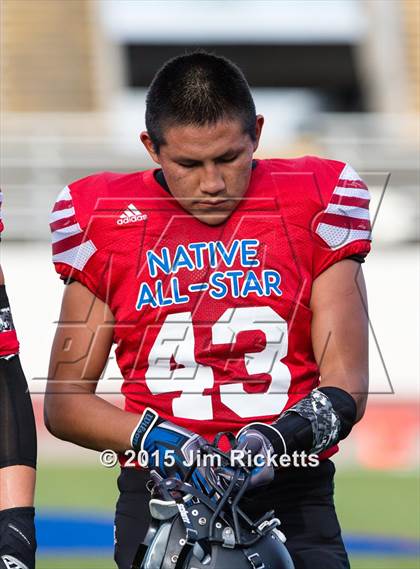 Thumbnail 1 in 2015 Native All-Star Football Classic (Red Hawks vs. Blue Eagles) photogallery.