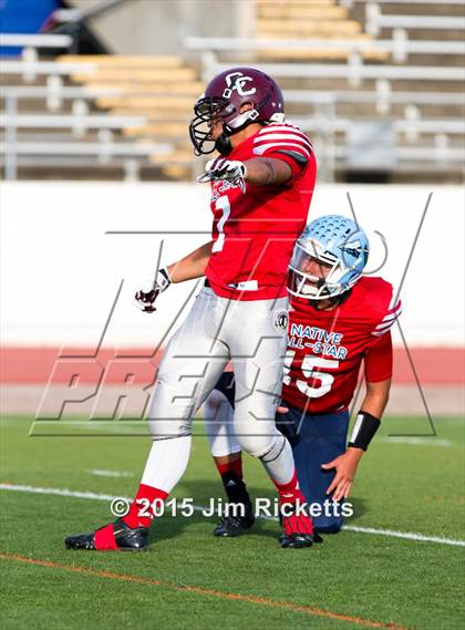 Thumbnail 2 in 2015 Native All-Star Football Classic (Red Hawks vs. Blue Eagles) photogallery.