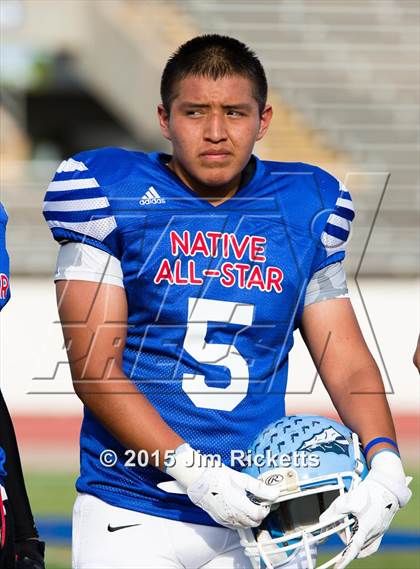 Thumbnail 1 in 2015 Native All-Star Football Classic (Red Hawks vs. Blue Eagles) photogallery.