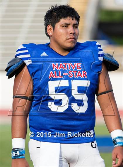 Thumbnail 2 in 2015 Native All-Star Football Classic (Red Hawks vs. Blue Eagles) photogallery.