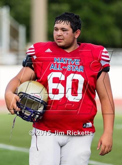Thumbnail 2 in 2015 Native All-Star Football Classic (Red Hawks vs. Blue Eagles) photogallery.