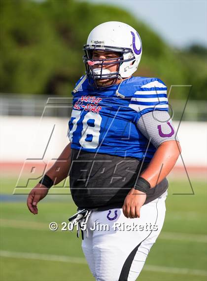 Thumbnail 3 in 2015 Native All-Star Football Classic (Red Hawks vs. Blue Eagles) photogallery.