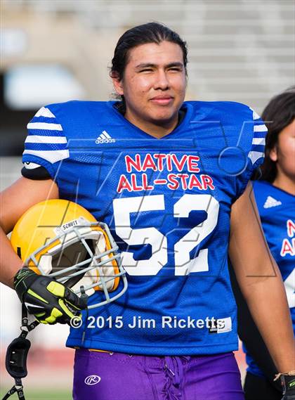 Thumbnail 2 in 2015 Native All-Star Football Classic (Red Hawks vs. Blue Eagles) photogallery.