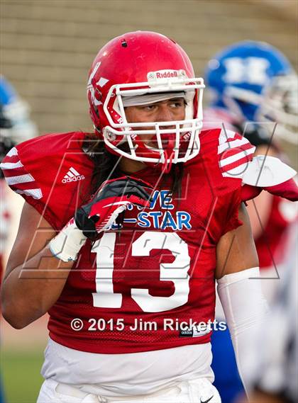 Thumbnail 3 in 2015 Native All-Star Football Classic (Red Hawks vs. Blue Eagles) photogallery.