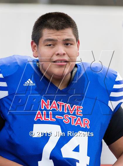 Thumbnail 3 in 2015 Native All-Star Football Classic (Red Hawks vs. Blue Eagles) photogallery.