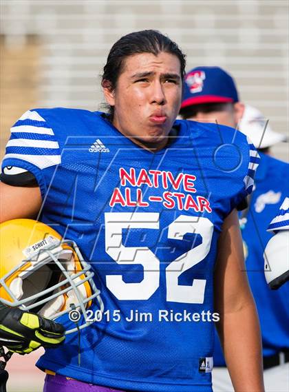 Thumbnail 3 in 2015 Native All-Star Football Classic (Red Hawks vs. Blue Eagles) photogallery.