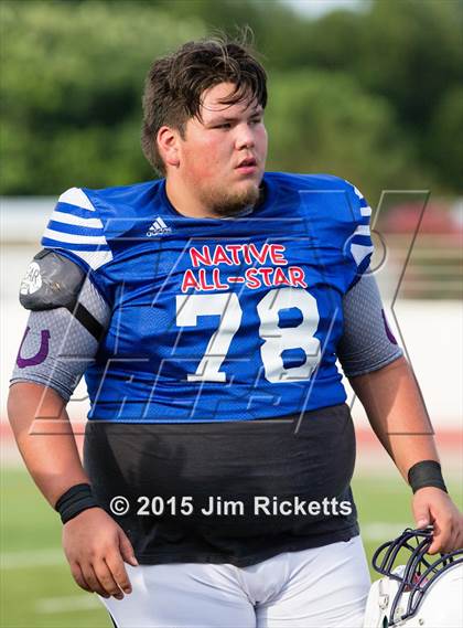 Thumbnail 1 in 2015 Native All-Star Football Classic (Red Hawks vs. Blue Eagles) photogallery.