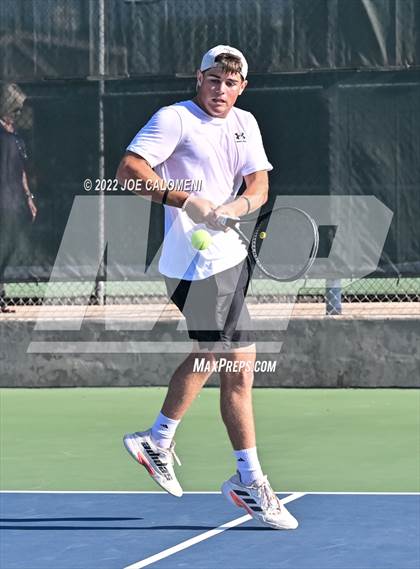 Thumbnail 2 in Sterling City vs Rocksprings (UIL 1A Boys Doubles State Finals) photogallery.