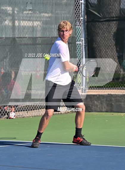 Thumbnail 2 in Sterling City vs Rocksprings (UIL 1A Boys Doubles State Finals) photogallery.
