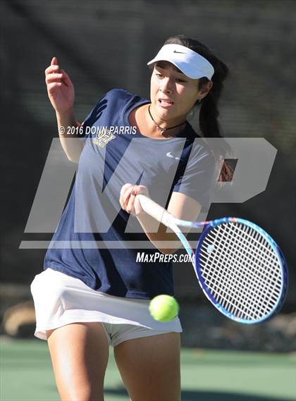 Thumbnail 2 in Campbell Hall vs. Palisades (CIF SoCal Regional Team Tennis Championships) photogallery.