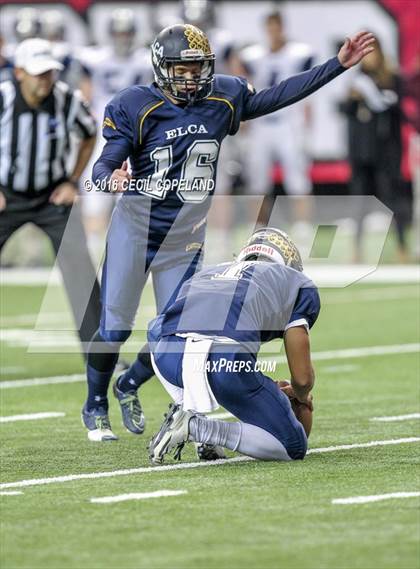 Thumbnail 1 in Eagle's Landing Christian Academy vs. Fellowship Christian (GHSA 1A Private Final) photogallery.