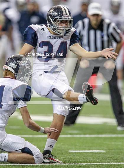 Thumbnail 1 in Eagle's Landing Christian Academy vs. Fellowship Christian (GHSA 1A Private Final) photogallery.