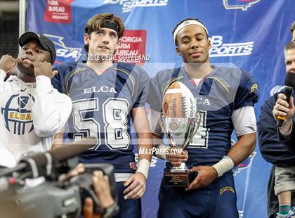 Thumbnail 1 in Eagle's Landing Christian Academy vs. Fellowship Christian (GHSA 1A Private Final) photogallery.