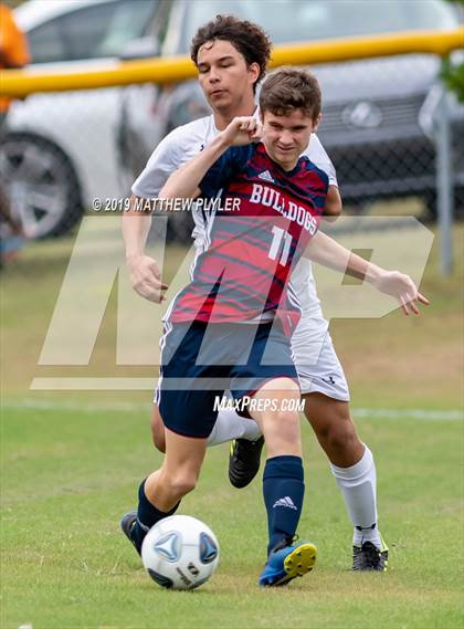 Thumbnail 1 in Terry Sanford vs. Fayetteville Academy (Battle for the Bell) photogallery.