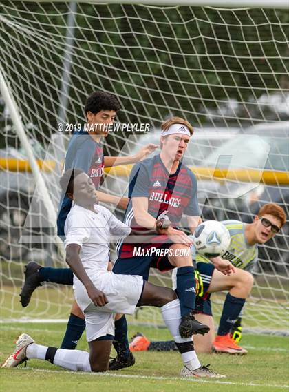 Thumbnail 1 in Terry Sanford vs. Fayetteville Academy (Battle for the Bell) photogallery.