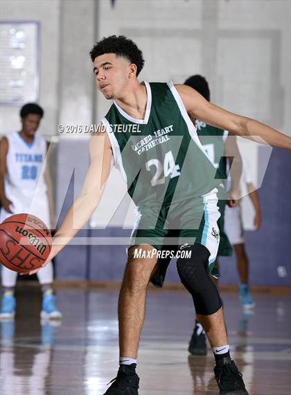 Thumbnail 1 in Sacred Heart Cathedral Preparatory vs. Burbank (St. Hope Elite Classic) photogallery.