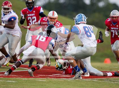 Thumbnail 2 in NCCA East vs West All Stars Football Game  photogallery.
