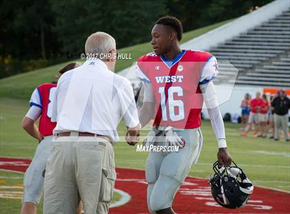 Thumbnail 1 in NCCA East vs West All Stars Football Game  photogallery.