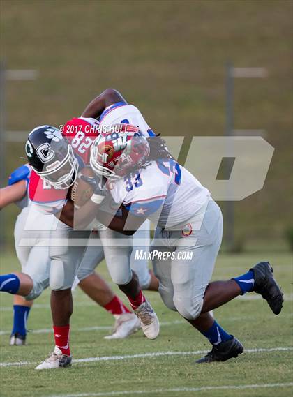 Thumbnail 1 in NCCA East vs West All Stars Football Game  photogallery.