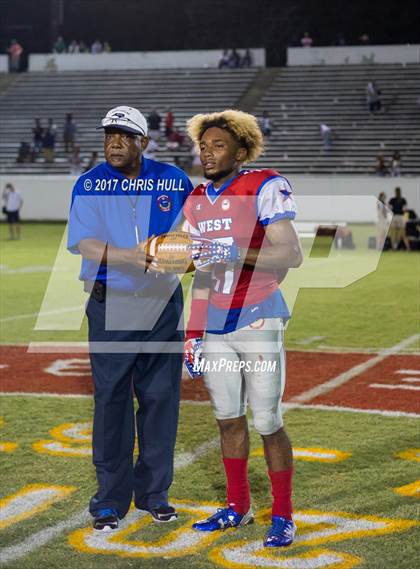 Thumbnail 1 in NCCA East vs West All Stars Football Game  photogallery.