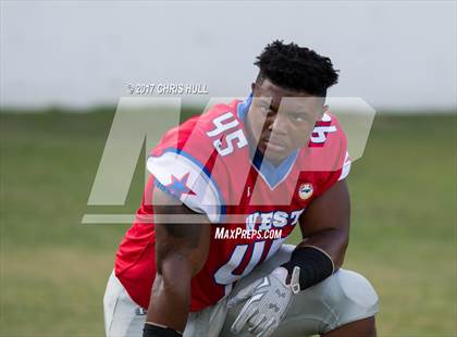 Thumbnail 2 in NCCA East vs West All Stars Football Game  photogallery.