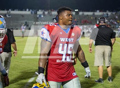 Thumbnail 1 in NCCA East vs West All Stars Football Game  photogallery.