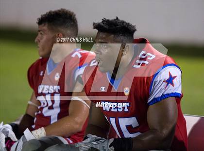 Thumbnail 2 in NCCA East vs West All Stars Football Game  photogallery.