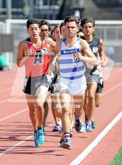 Thumbnail 1 in CIF SS Track & Field Masters Meet (Boys 3200 Meter Run) photogallery.