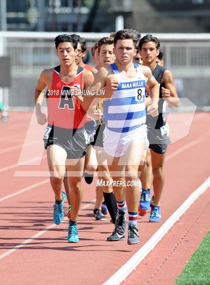 Thumbnail 3 in CIF SS Track & Field Masters Meet (Boys 3200 Meter Run) photogallery.