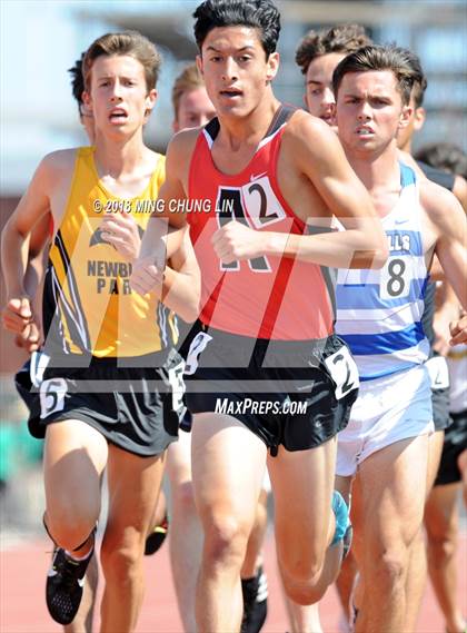 Thumbnail 3 in CIF SS Track & Field Masters Meet (Boys 3200 Meter Run) photogallery.