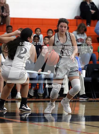 Thumbnail 2 in Moulton vs Industrial (Schulenburg Lady Horn Varsity Tournament) photogallery.