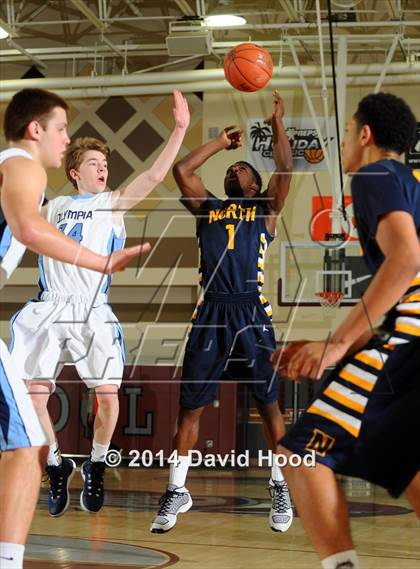 Thumbnail 2 in Olympia vs. JW North (MaxPreps Holiday Classic) photogallery.