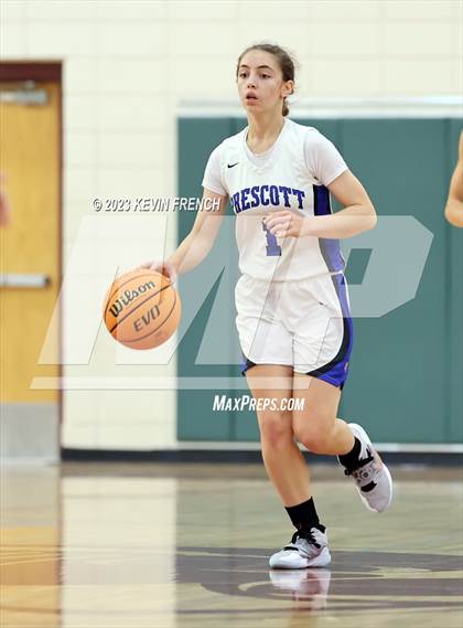 Thumbnail 2 in Thunderbird vs Prescott (Mountain Ridge Girls Basketball Invitational) photogallery.