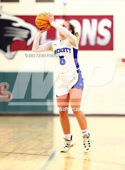 Thumbnail 1 in Thunderbird vs Prescott (Mountain Ridge Girls Basketball Invitational) photogallery.