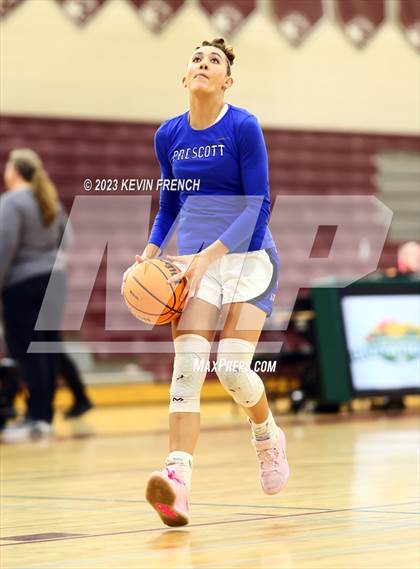 Thumbnail 2 in Thunderbird vs Prescott (Mountain Ridge Girls Basketball Invitational) photogallery.