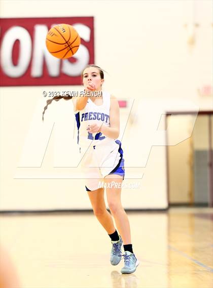 Thumbnail 3 in Thunderbird vs Prescott (Mountain Ridge Girls Basketball Invitational) photogallery.
