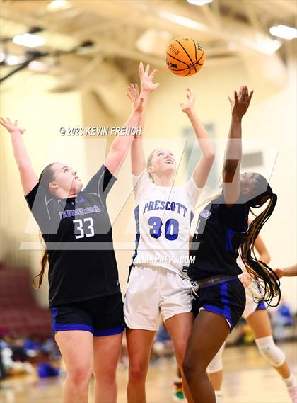Thumbnail 1 in Thunderbird vs Prescott (Mountain Ridge Girls Basketball Invitational) photogallery.