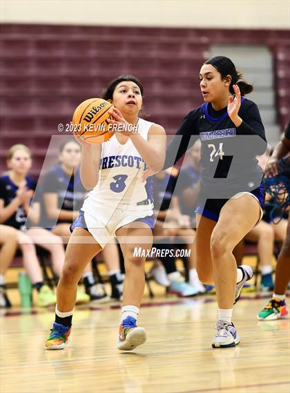 Thumbnail 1 in Thunderbird vs Prescott (Mountain Ridge Girls Basketball Invitational) photogallery.