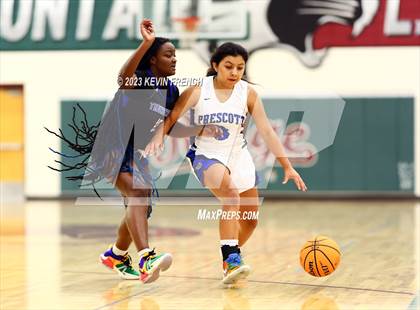 Thumbnail 3 in Thunderbird vs Prescott (Mountain Ridge Girls Basketball Invitational) photogallery.