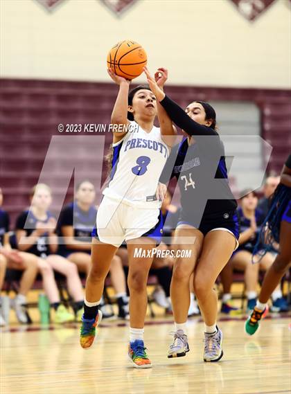 Thumbnail 2 in Thunderbird vs Prescott (Mountain Ridge Girls Basketball Invitational) photogallery.