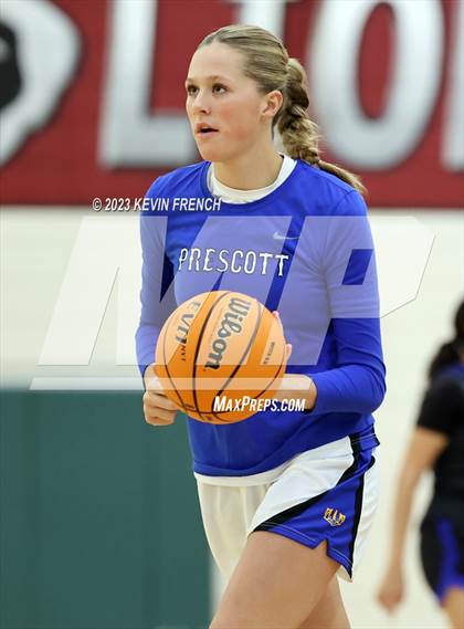 Thumbnail 3 in Thunderbird vs Prescott (Mountain Ridge Girls Basketball Invitational) photogallery.
