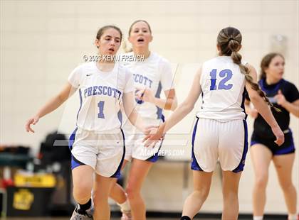 Thumbnail 3 in Thunderbird vs Prescott (Mountain Ridge Girls Basketball Invitational) photogallery.