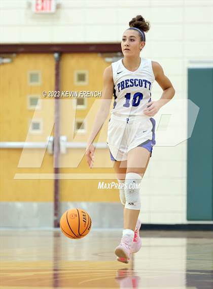 Thumbnail 3 in Thunderbird vs Prescott (Mountain Ridge Girls Basketball Invitational) photogallery.