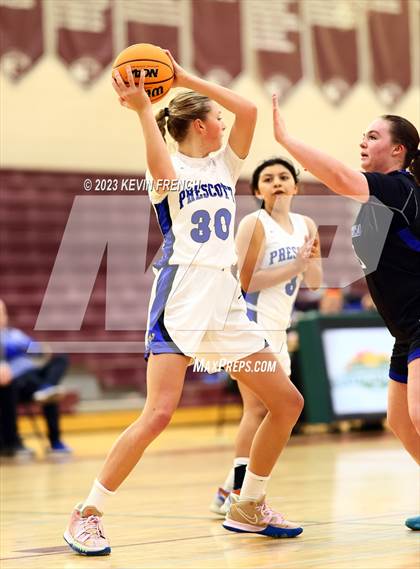 Thumbnail 1 in Thunderbird vs Prescott (Mountain Ridge Girls Basketball Invitational) photogallery.