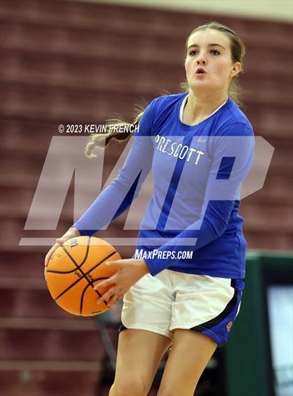 Thumbnail 2 in Thunderbird vs Prescott (Mountain Ridge Girls Basketball Invitational) photogallery.