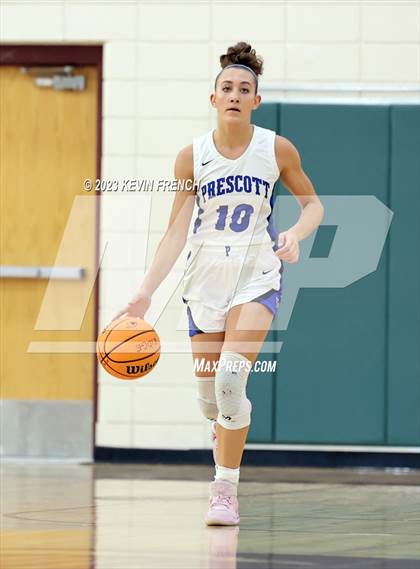 Thumbnail 2 in Thunderbird vs Prescott (Mountain Ridge Girls Basketball Invitational) photogallery.