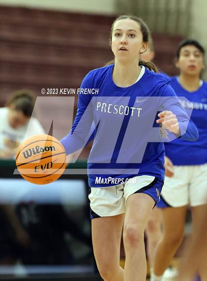 Thumbnail 3 in Thunderbird vs Prescott (Mountain Ridge Girls Basketball Invitational) photogallery.