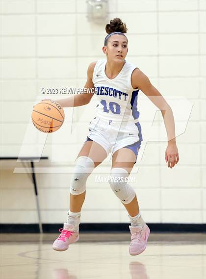Thumbnail 3 in Thunderbird vs Prescott (Mountain Ridge Girls Basketball Invitational) photogallery.